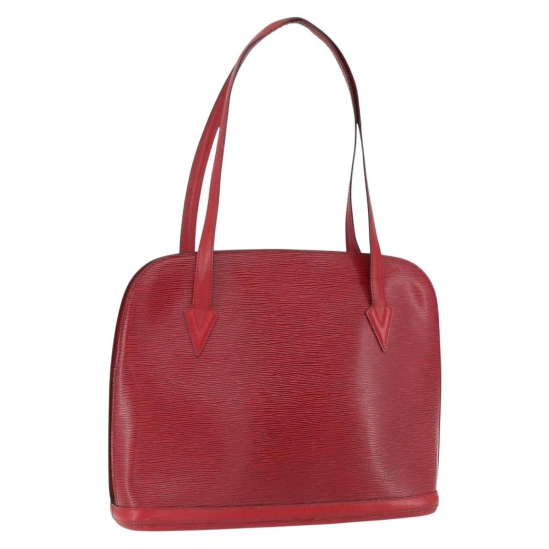 Louis Vuitton Lussac Red Epi Leather Shoulder Bag M52287 France: Louis Vuitton Lussac Red Epi Leather Shoulder Bag M52287 France This Louis Vuitton Epi Lussac shoulder bag in red features the brand's signature textured Epi leather. Designed for women, the bag inclu