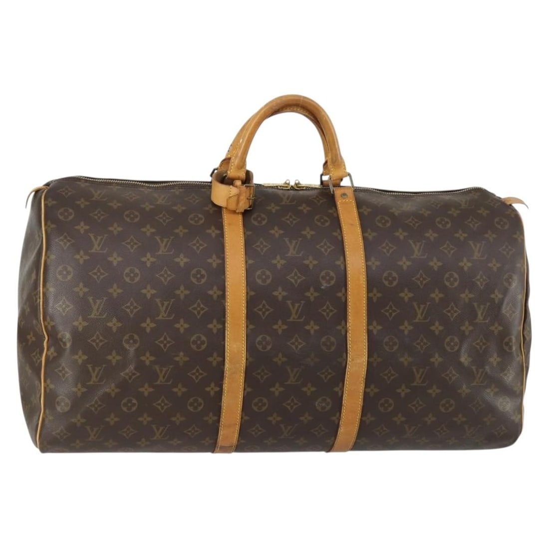 Louis Vuitton M41422 Keepall 60 Monogram Canvas Boston Bag: Louis Vuitton M41422 Keepall 60 Monogram Canvas Boston Bag Louis Vuitton Keepall 60 Boston Bag in Monogram Canvas, made in France. This bag features the classic Monogram pattern and is identified by p