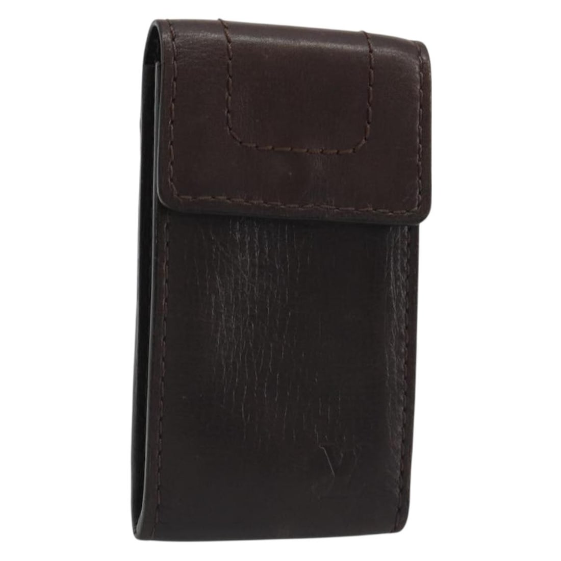 Louis Vuitton M92539 Utah Leather Badge Pouch Brown Spain: Louis Vuitton M92539 Utah Leather Badge Pouch Brown Spain Louis Vuitton Utah Porte Cles Badge Pouch in brown leather, made in Spain. This pouch features a compact rectangular profile and is identified