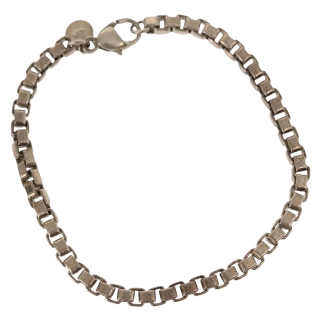 TIFFANY&Co. Venetian Bracelet Ag925 Silver Authentic SW1653: TIFFANY&Co. Venetian Bracelet Ag925 Silver Authentic SW1653 This exquisite Tiffany & Co. Venetian Bracelet is crafted from high-quality Ag925 silver, showcasing a timeless design that embodies eleganc