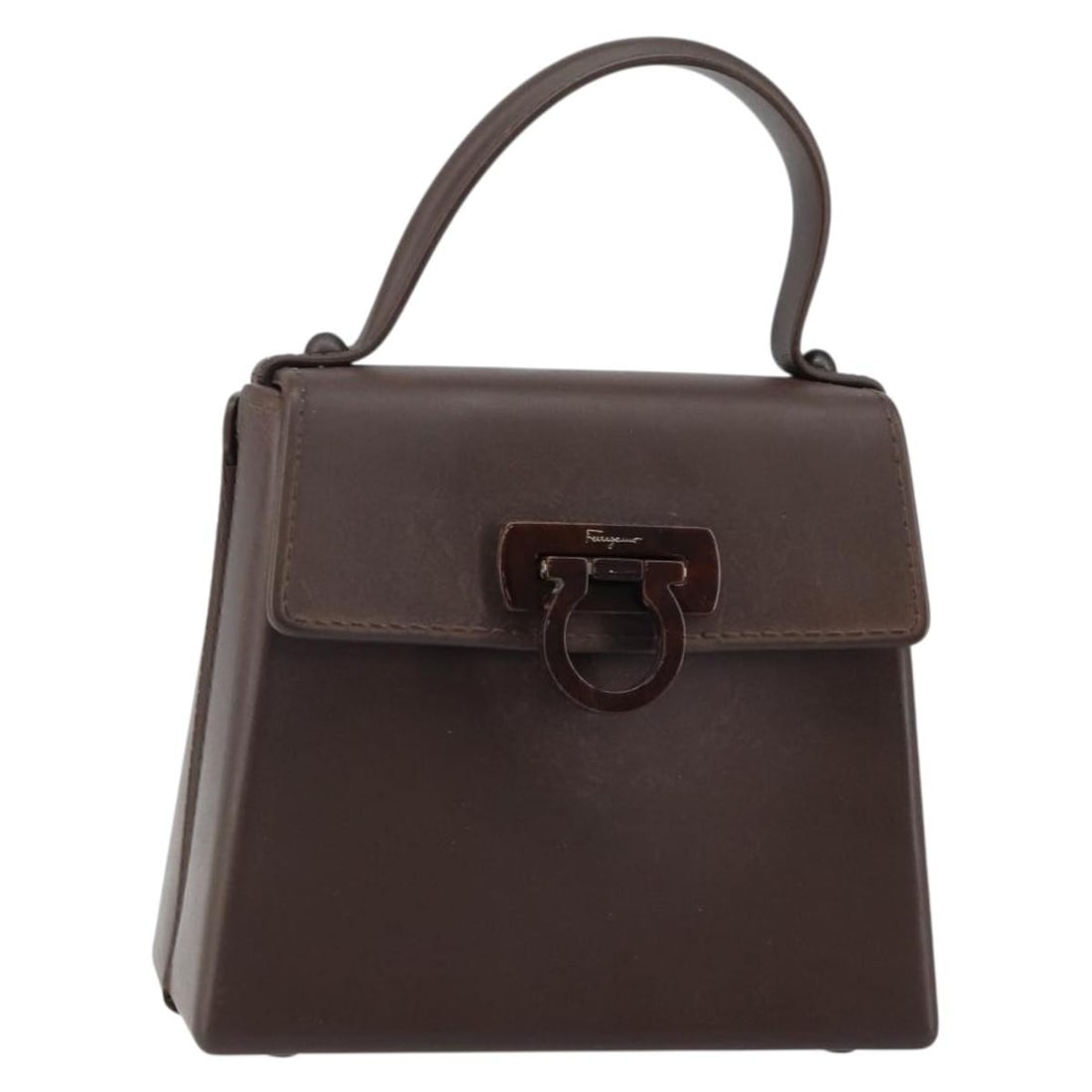 Salvatore Ferragamo Gancini Brown Leather Hand Bag Authentic Italy: Salvatore Ferragamo Gancini Brown Leather Hand Bag Authentic Italy This authentic Salvatore Ferragamo Gancini Hand Bag is a stylish accessory crafted from high-quality leather in a rich brown hue. It 