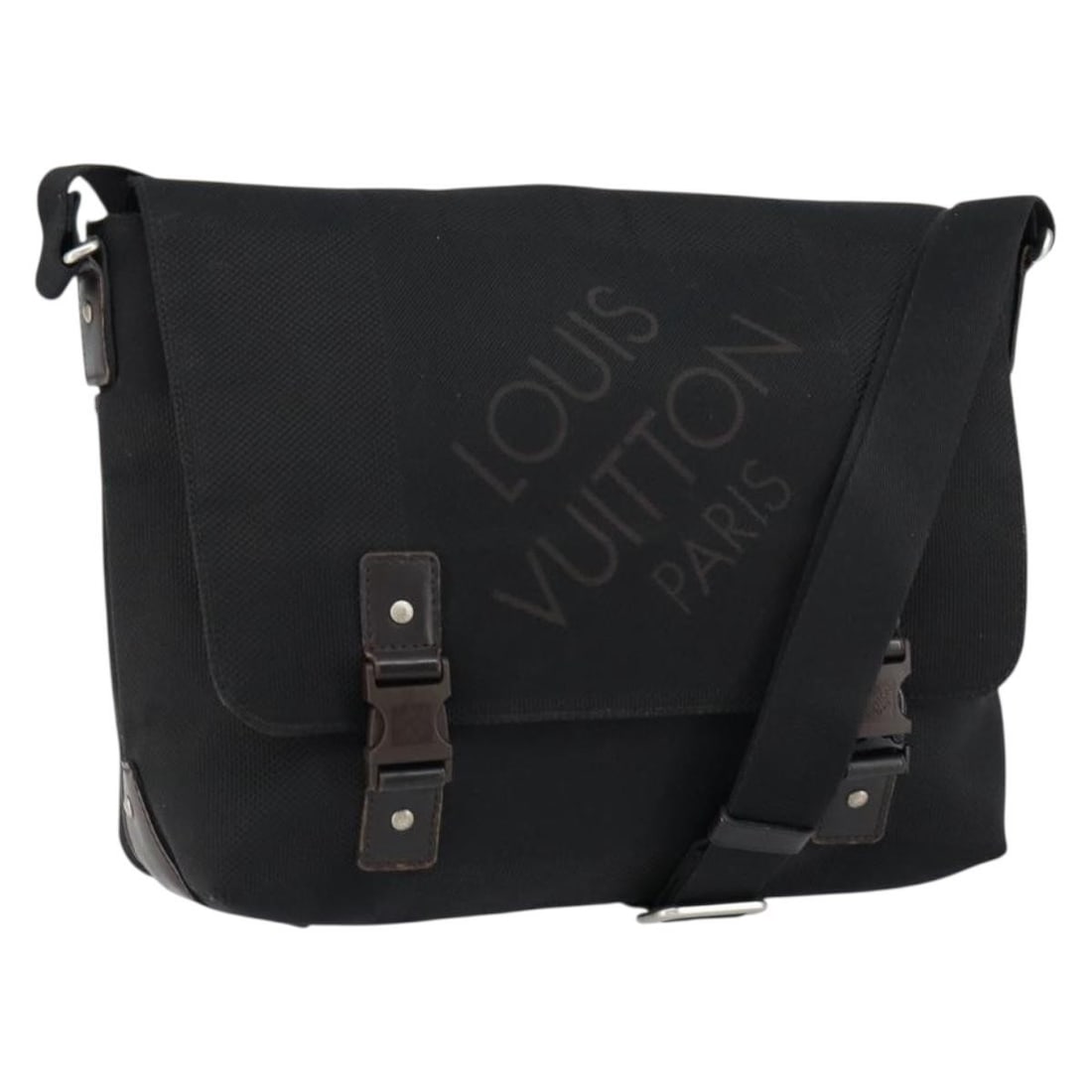 LOUIS VUITTON Damier Geant Roux Black Shoulder Bag M93079 Auth (1 of 18)