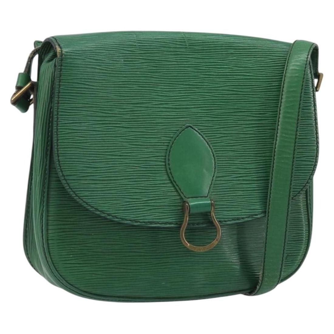 Green Epi Leather Saint Cloud GM Shoulder Bag by Louis Vuitton M52194: Green Epi Leather Saint Cloud GM Shoulder Bag by Louis Vuitton M52194 This is a Louis Vuitton Epi Saint Cloud GM shoulder bag in green, crafted from Epi leather. Designed for women, the bag features a