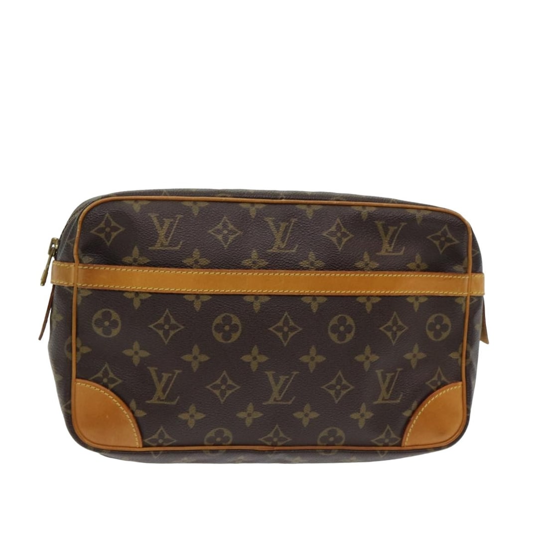 Louis Vuitton M51845 Compiegne 28 Monogram Canvas Clutch: Louis Vuitton M51845 Compiegne 28 Monogram Canvas Clutch Louis Vuitton Compiegne 28 clutch bag in Monogram Canvas, made in France. The bag features the classic Monogram pattern and is identified by pr