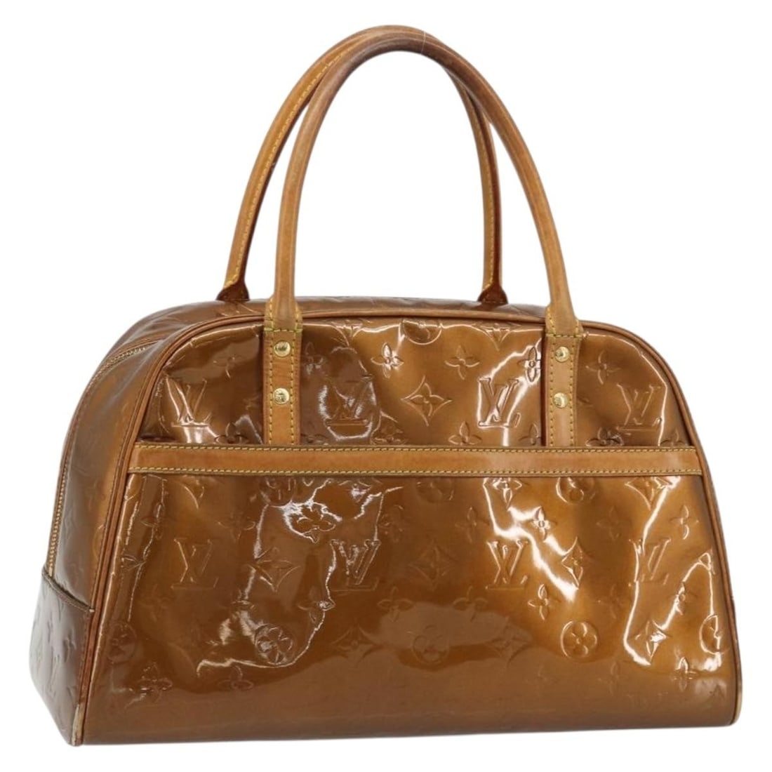 Louis Vuitton M91103 Tompkins Square Vernis Patent Leather Handbag Bronze: Louis Vuitton M91103 Tompkins Square Vernis Patent Leather Handbag Bronze Louis Vuitton Tompkins Square handbag in bronze Monogram Vernis patent leather. This women's handbag was made in France and is
