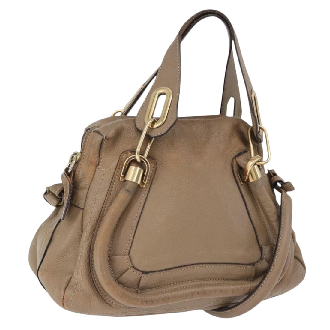 Chloe Mercy 2way Leather Shoulder Bag Beige Gold: Chloe Mercy 2way Leather Shoulder Bag Beige Gold Chloe Mercy shoulder bag in leather with a beige and gold color combination. This 2-way style is made in Italy and comes with a guarantee card. The bag