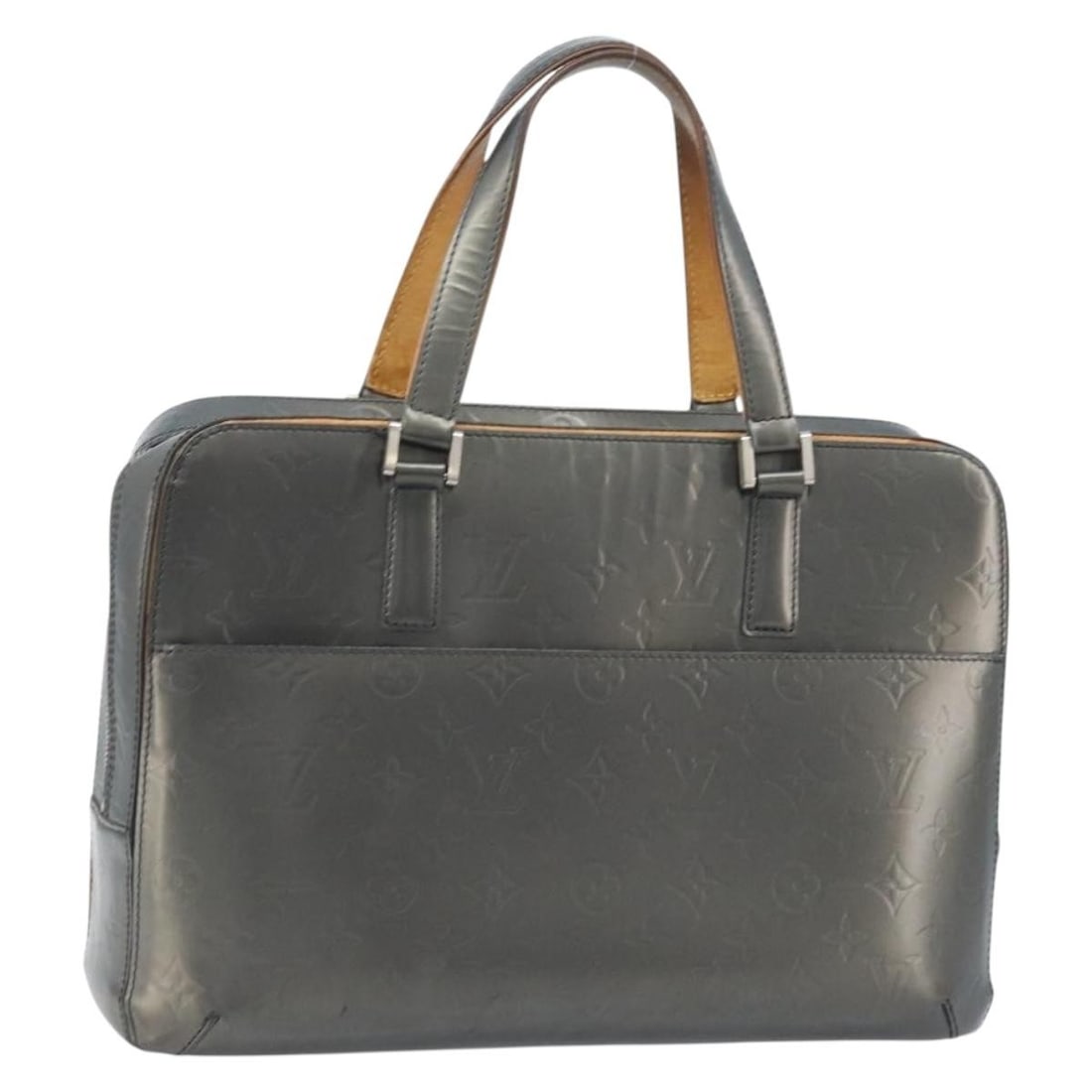 Louis Vuitton Malden Monogram Mat Black Patent Leather Handbag M55132: Louis Vuitton Malden Monogram Mat Black Patent Leather Handbag M55132 This Louis Vuitton Monogram Mat Malden handbag is crafted from black patent leather and features a structured silhouette. Designed