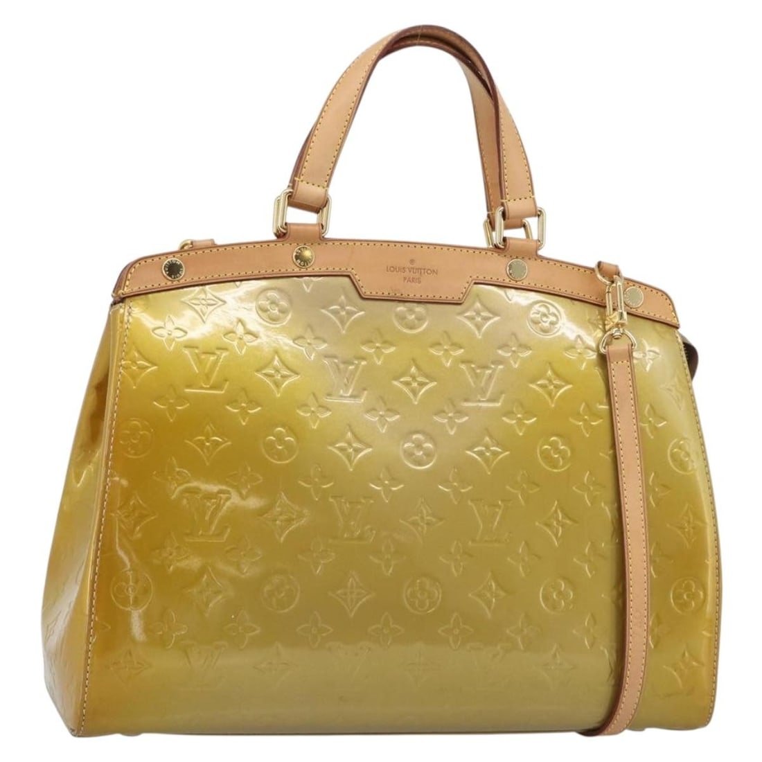 Louis Vuitton M91754 Blair GM 2way Monogram Vernis handbag beige: Louis Vuitton M91754 Blair GM 2way Monogram Vernis handbag beige This Louis Vuitton Monogram Vernis Blair GM is a 2-way handbag in Beige Poodle, crafted from patent leather. It comes with a shoulder s