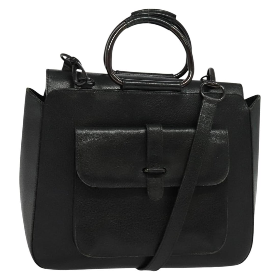 GUCCI Black Leather Handbag 000 2058 0307 6 Italy Auth: GUCCI Black Leather Handbag 000 2058 0307 6 Italy Auth This authentic GUCCI handbag is crafted from premium leather in a sophisticated black color. Designed for versatility, it can be used as a should