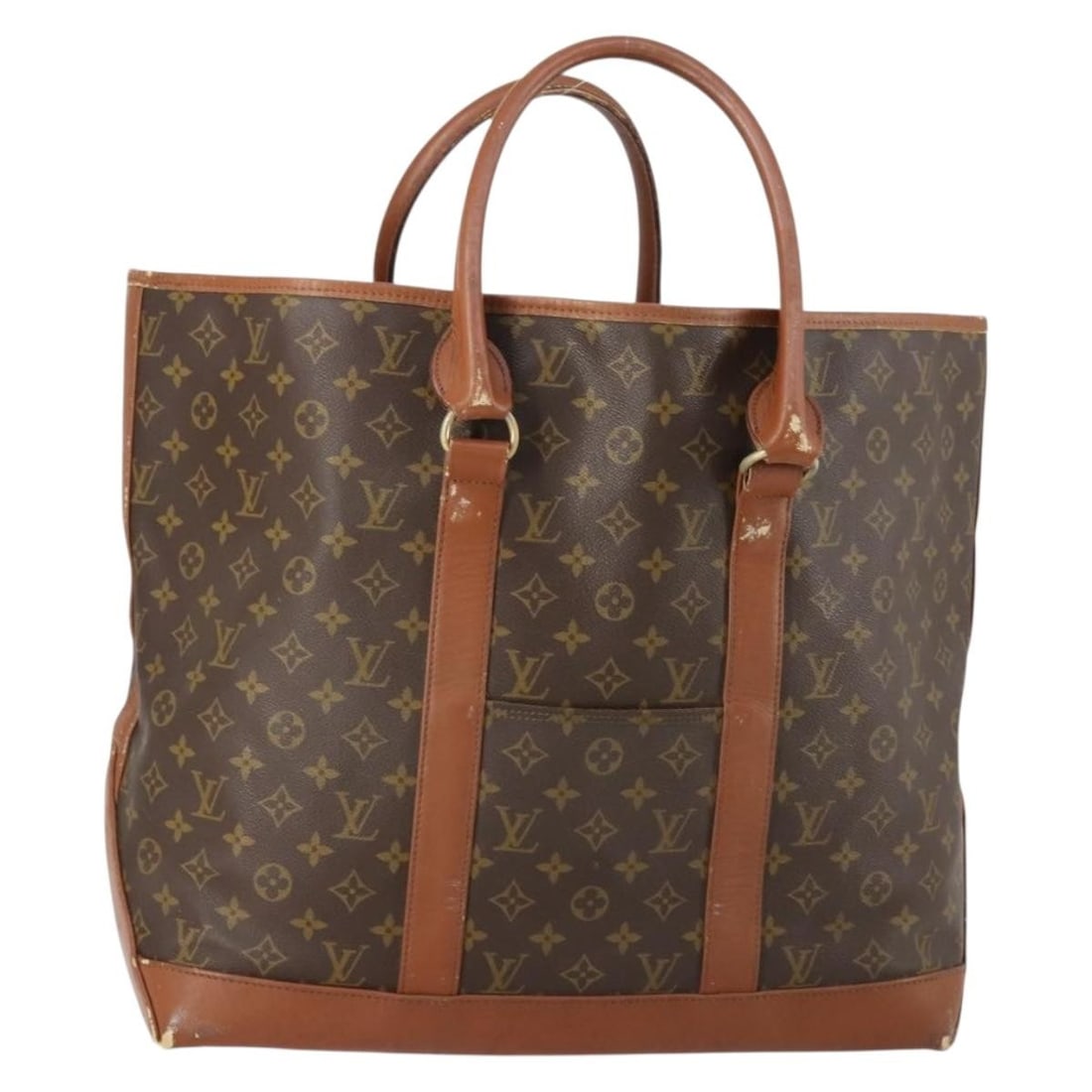 Louis Vuitton M42420 Sac Weekend GM Monogram Canvas Tote: Louis Vuitton M42420 Sac Weekend GM Monogram Canvas Tote Louis Vuitton Monogram Sac Weekend GM tote bag in Monogram Canvas, made in France. This pre-owned bag is an old model with a zipper made by CLA