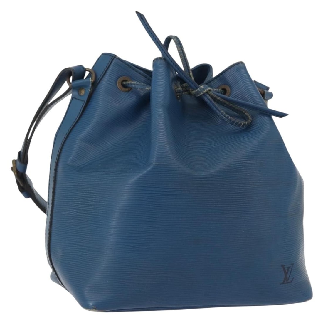 Louis Vuitton M44105 Petit Noe Blue Epi Leather Shoulder Bag: Louis Vuitton M44105 Petit Noe Blue Epi Leather Shoulder Bag A Louis Vuitton Epi Petit Noe shoulder bag in blue Epi leather, made in France. This bag is identified by product number M44105 and has a s