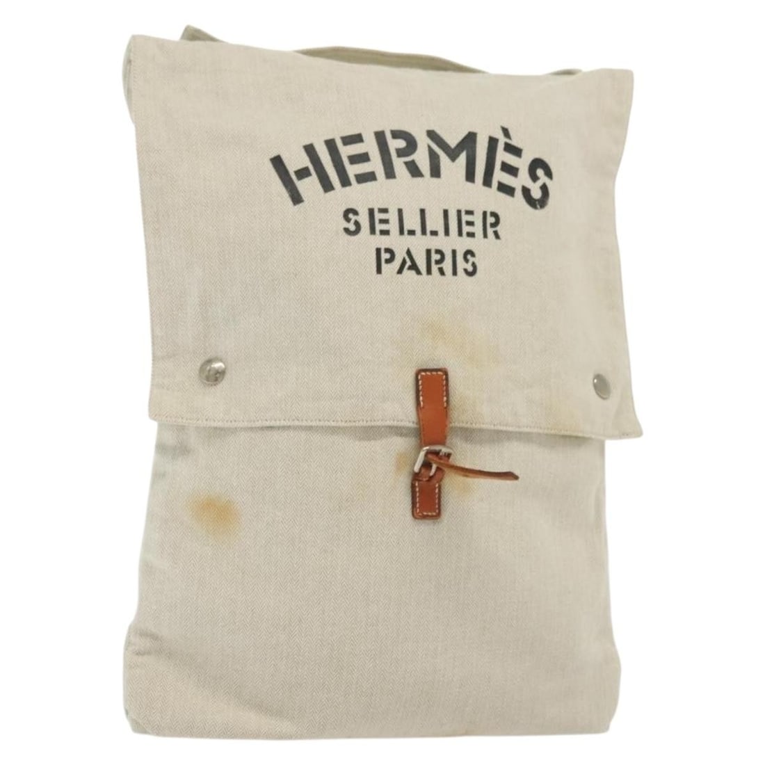 Hermes Buggy Baggage Canvas Handbag Beige Silver France: Hermes Buggy Baggage Canvas Handbag Beige Silver France Hermes Buggy Baggage hand bag in beige and silver, made in France from canvas. Designed for women, this bag measures approximately 29 cm wide, 3