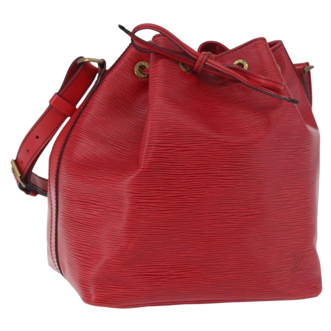 Louis Vuitton M44107 Petit Noe Red Epi Leather Shoulder Bag: Louis Vuitton M44107 Petit Noe Red Epi Leather Shoulder Bag Louis Vuitton Petit Noe shoulder bag in red Epi leather. This women's bag is made in France and features the M44107 model reference. It is s