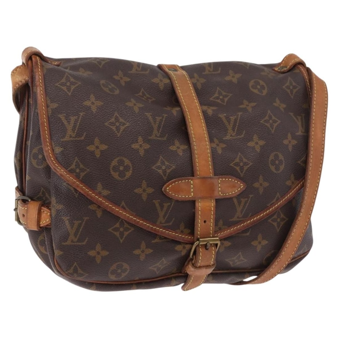 Louis Vuitton M42256 Saumur 30 Monogram Canvas Shoulder Bag: Louis Vuitton M42256 Saumur 30 Monogram Canvas Shoulder Bag Louis Vuitton Saumur 30 shoulder bag in Monogram Canvas, made in France. Designed for women, this bag features the classic Monogram color an