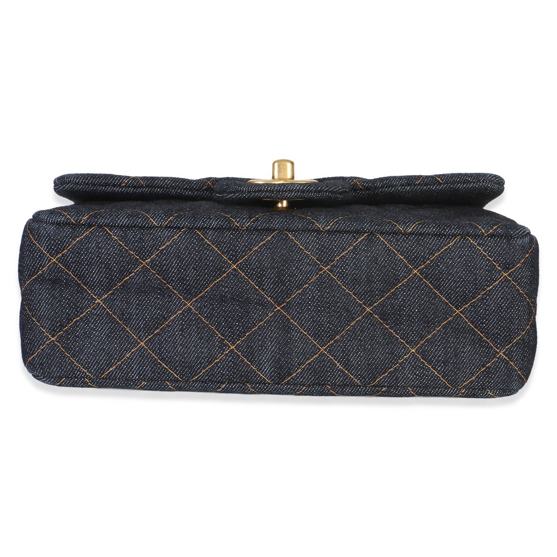 Chanel Mini Rectangular Flap Bag Blue Quilted Denim - 9