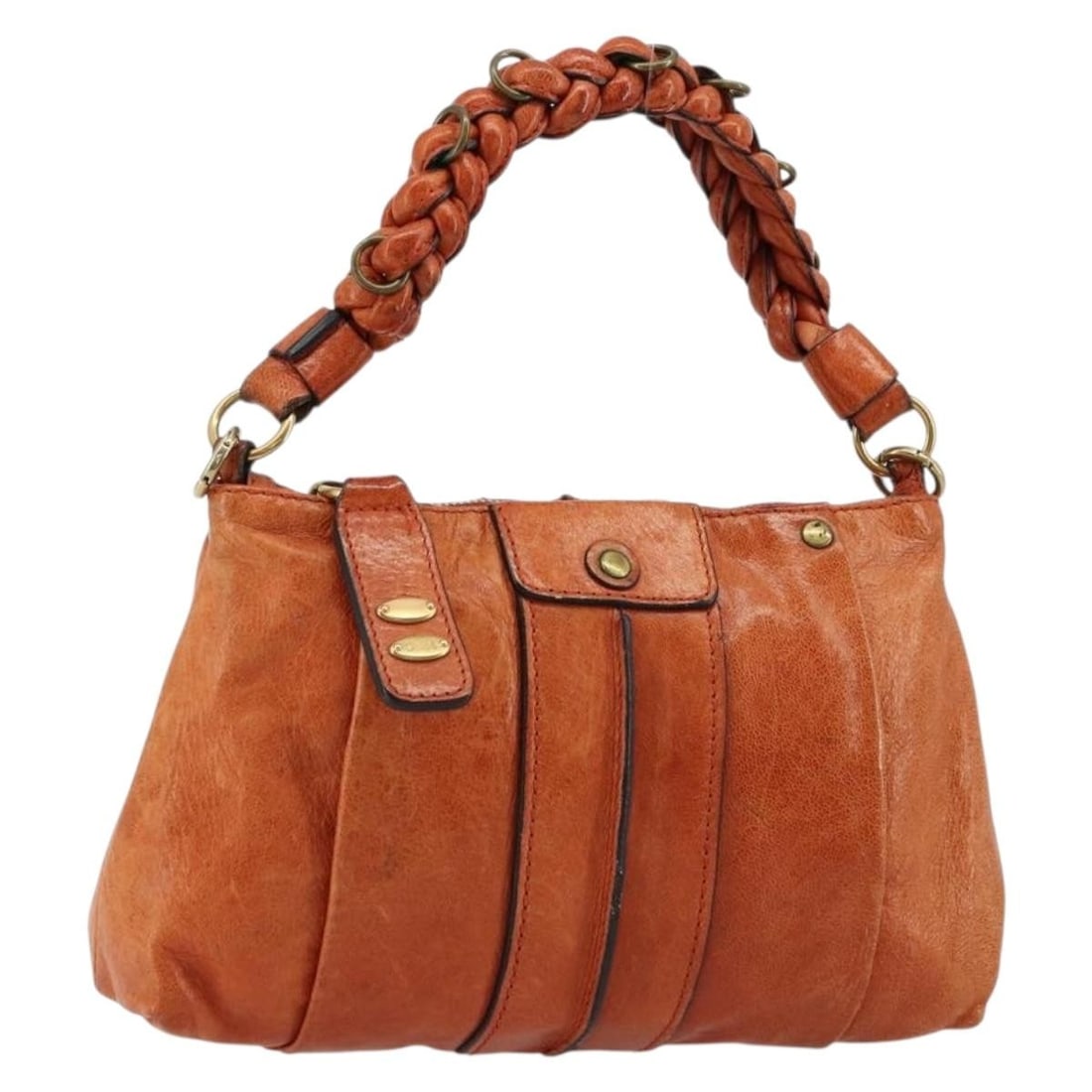 Chloe Eloise Leather Orange Gold Handbag Italy (1 of 18)