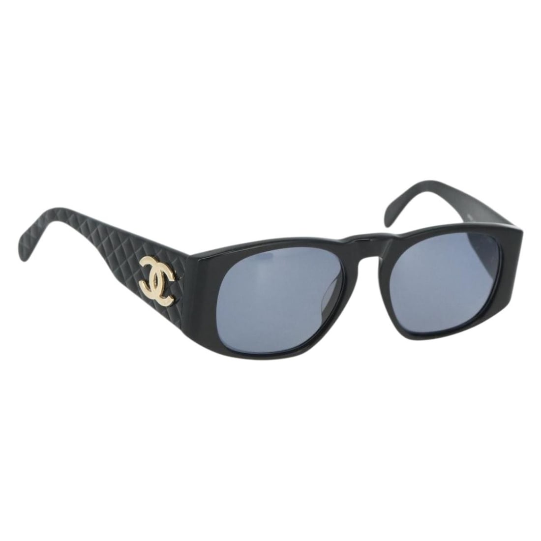 CHANEL Black Plastic Womens Sunglasses Made in Italy (1 of 12)