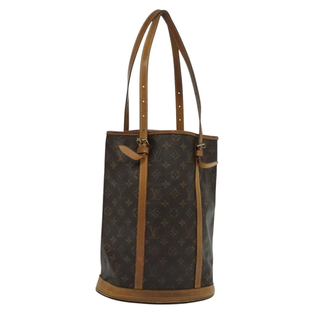 Louis Vuitton Monogram Canvas Bucket GM Shoulder Bag M42236: Louis Vuitton Monogram Canvas Bucket GM Shoulder Bag M42236 This is a Louis Vuitton Monogram Bucket GM Shoulder Bag, model M42236. Crafted from signature monogram canvas, this women's shoulder bag fea