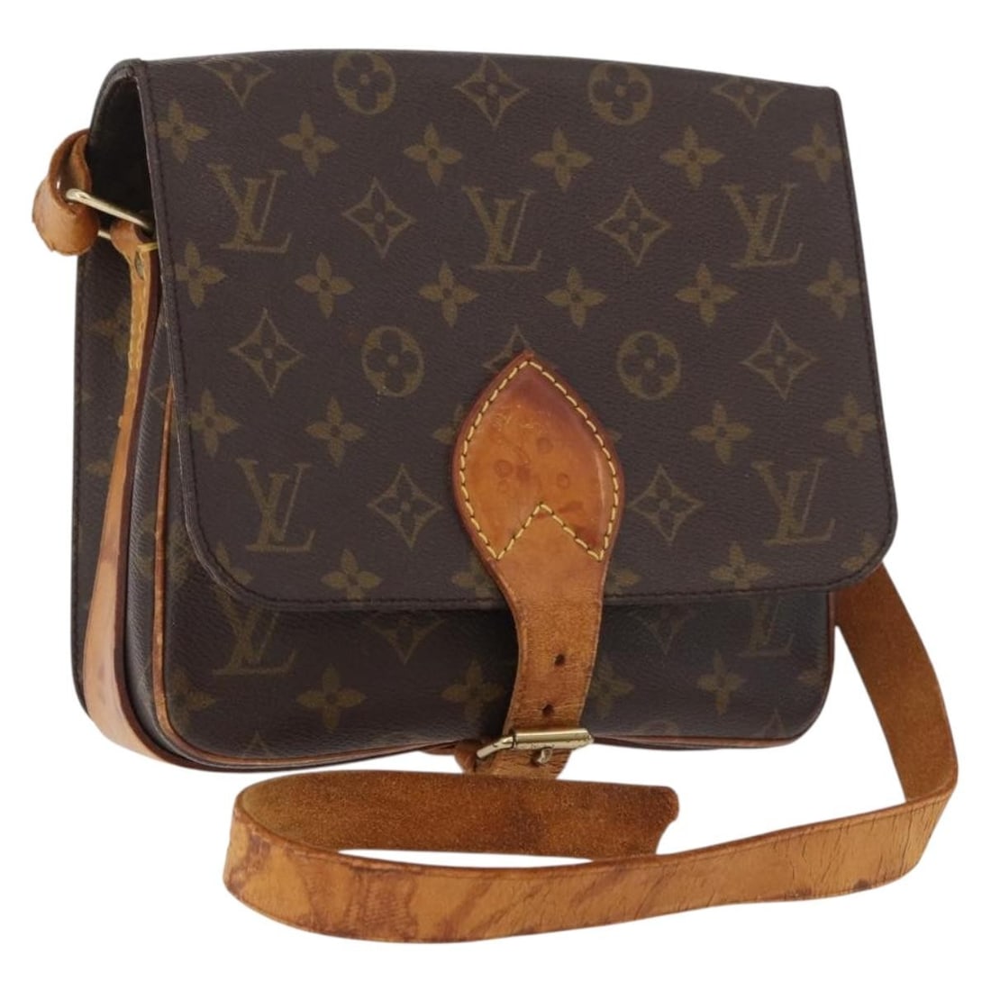 Louis Vuitton Cartouchiere MM Monogram Canvas Shoulder Bag M51253: Louis Vuitton Cartouchiere MM Monogram Canvas Shoulder Bag M51253 Louis Vuitton Monogram Cartouchiere MM shoulder bag in Monogram Canvas, made in France. The bag measures approximately W21 cm x H20 cm