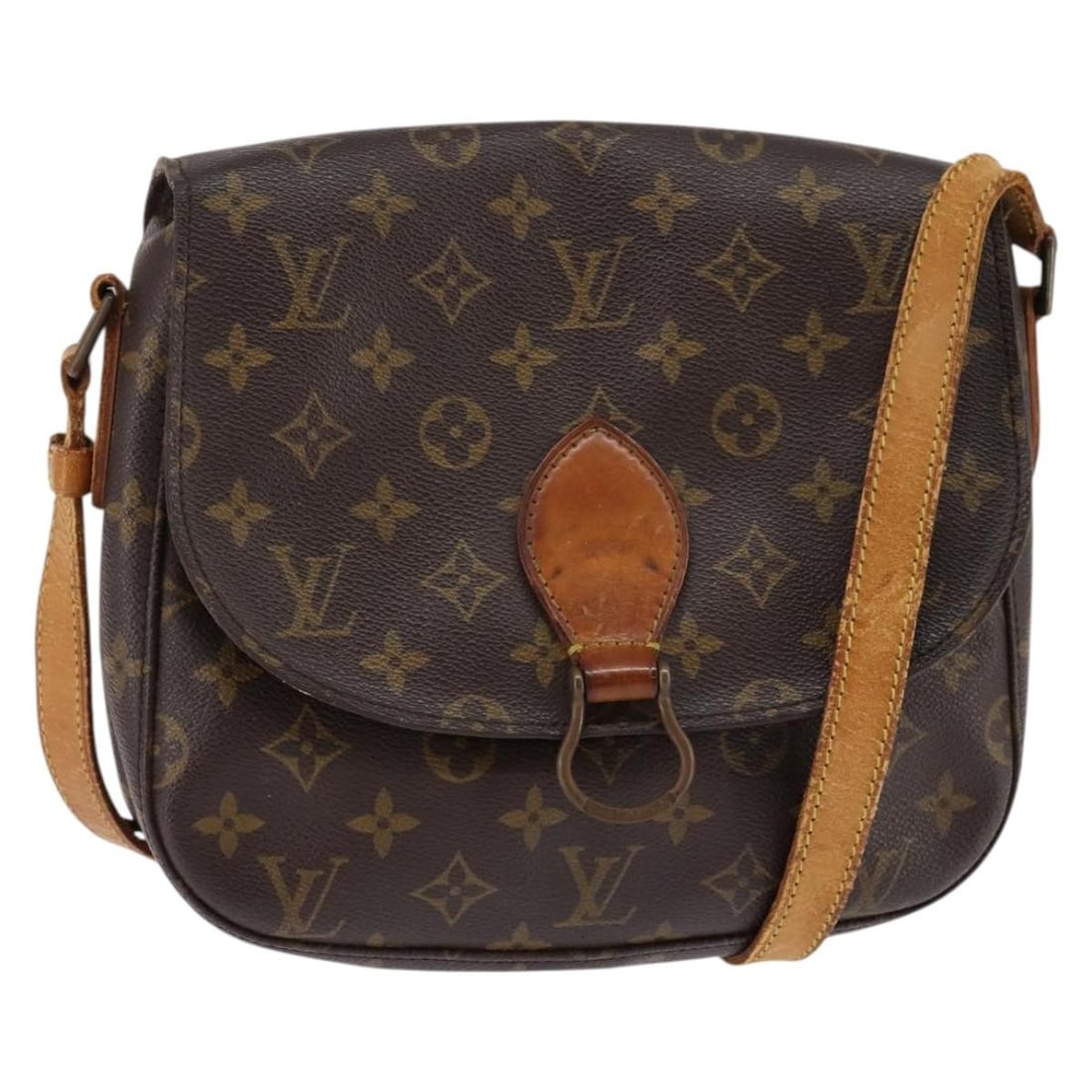 LOUIS VUITTON Monogram Saint Cloud GM Shoulder Bag M51242 France: LOUIS VUITTON Monogram Saint Cloud GM Shoulder Bag M51242 France This authentic LOUIS VUITTON Monogram Saint Cloud GM Shoulder Bag (M51242) is a stylish accessory crafted in France from durable Monogr