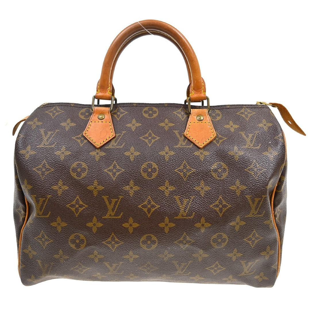 Louis Vuitton Speedy 30 Monogram Canvas Satchel M41526 France: Louis Vuitton Speedy 30 Monogram Canvas Satchel M41526 France Louis Vuitton Speedy 30 handbag in Monogram canvas with leather handle/strap material and a zip closure. It features double handles, one i
