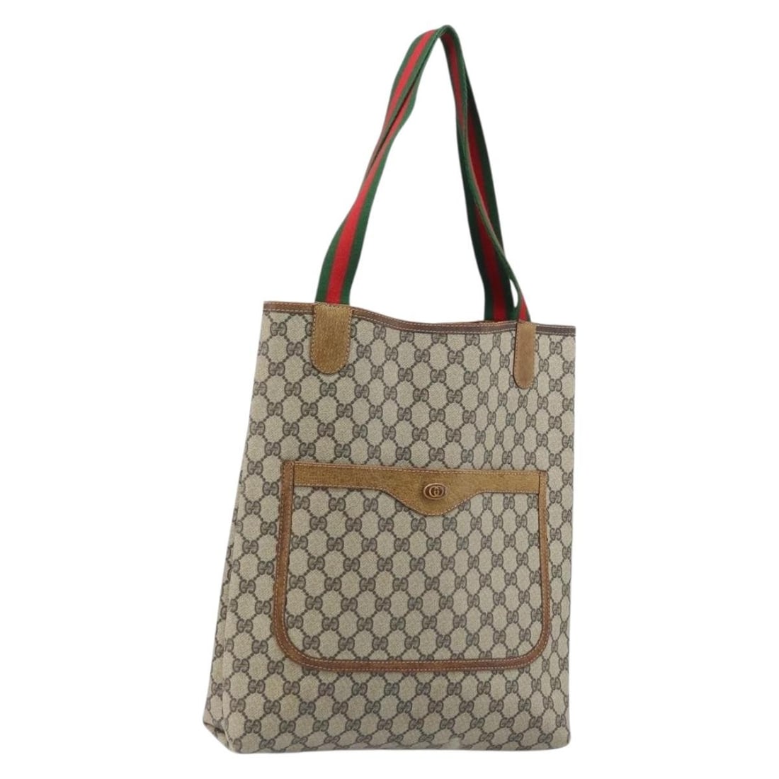 Gucci GG Supreme Sherry Line Beige PVC Tote Bag 39 002 4487: Gucci GG Supreme Sherry Line Beige PVC Tote Bag 39 002 4487 This GUCCI GG Supreme Web Sherry Line tote bag features a beige PVC leather and GG canvas exterior, designed for women. The bag is manufactu