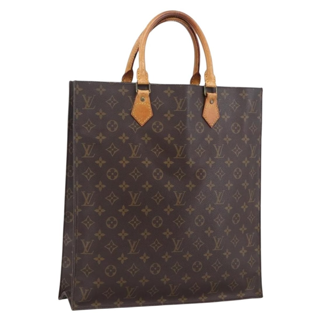 Louis Vuitton M51140 Sac Plat Monogram Canvas Handbag: Louis Vuitton M51140 Sac Plat Monogram Canvas Handbag Louis Vuitton Monogram Sac Plat hand bag in Monogram Canvas, made in France. The bag measures approximately W36 cm x H38 cm x D9 cm (W14.2 x H15.0
