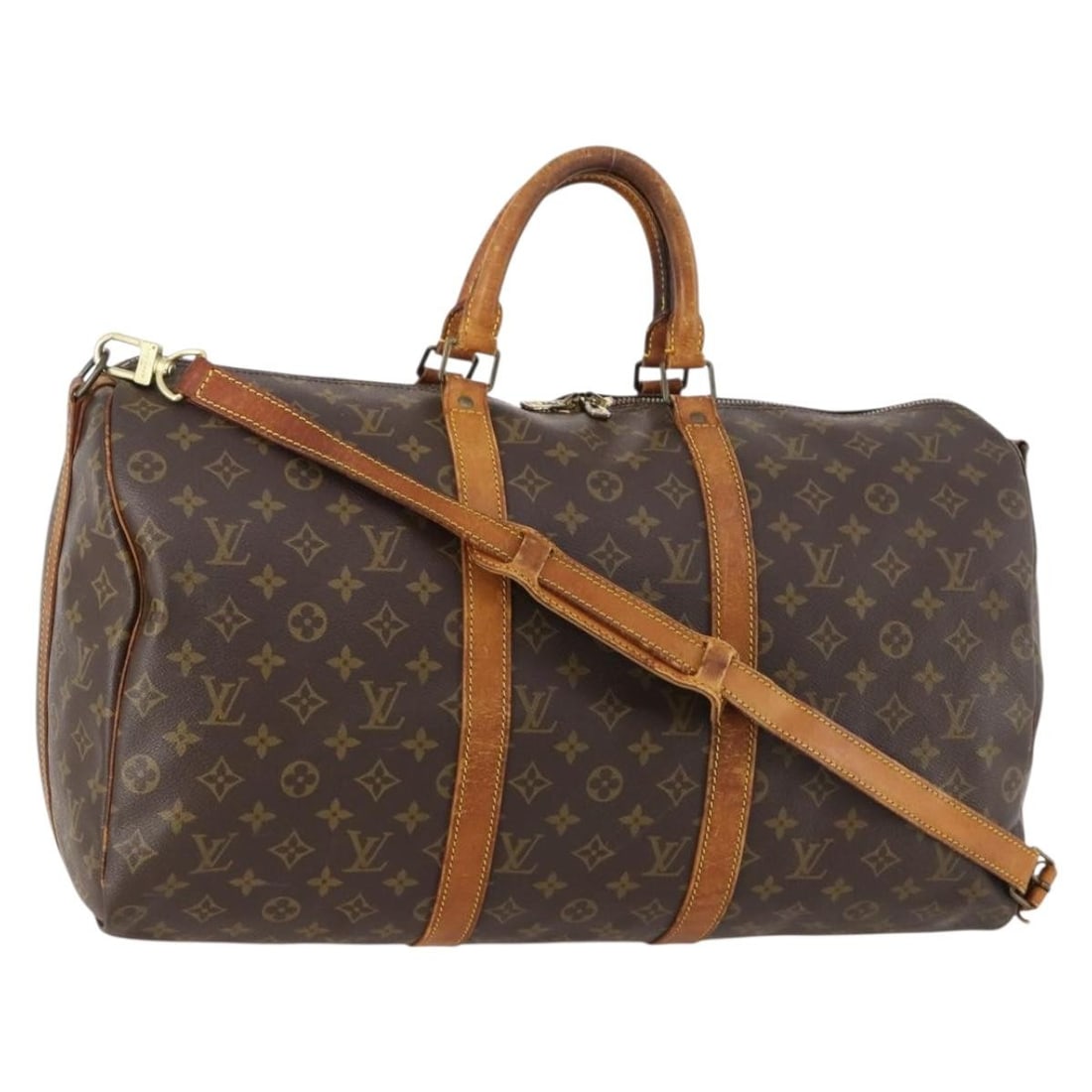 Louis Vuitton M41416 Keepall 50 Bandouliere Monogram Boston Bag: Louis Vuitton M41416 Keepall 50 Bandouliere Monogram Boston Bag Louis Vuitton Keepall Bandouliere 50 Boston bag in Monogram canvas with a detachable shoulder strap. Made in France, this women's bag sh