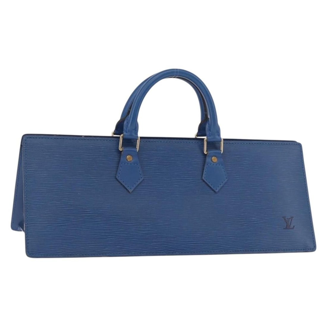 Louis Vuitton M52095 Epi Leather Blue Triangle Handbag: Louis Vuitton M52095 Epi Leather Blue Triangle Handbag Louis Vuitton Epi Sac Triangle Hand Bag in blue Epi leather. This handbag was made in France and is identified by product number M52095. It is a 