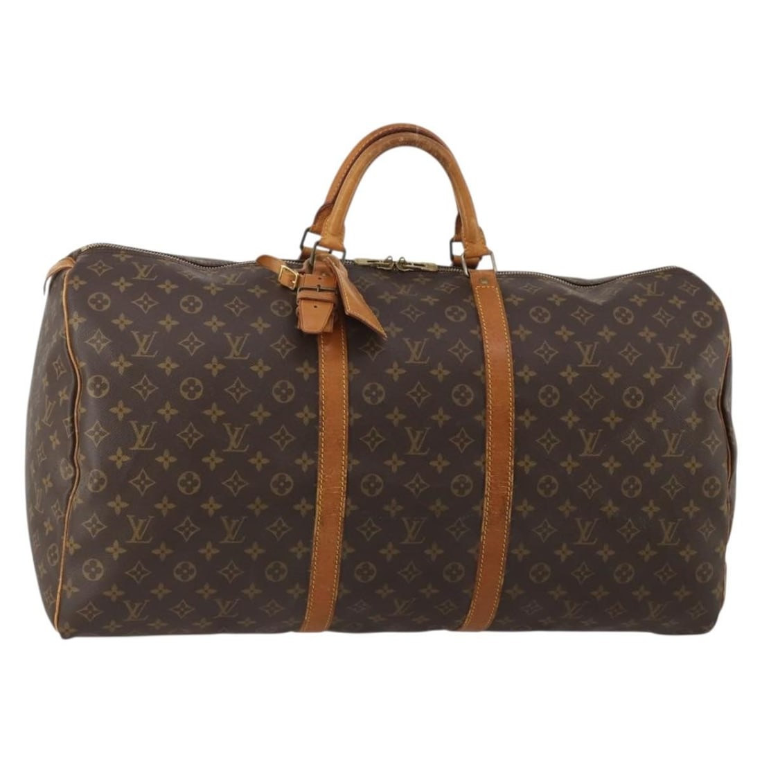 Louis Vuitton M41422 Keepall 60 Monogram Canvas Boston Bag: Louis Vuitton M41422 Keepall 60 Monogram Canvas Boston Bag Louis Vuitton Keepall 60 Boston Bag in Monogram Canvas, made in France. It features the classic Monogram color and comes with a name tag and 