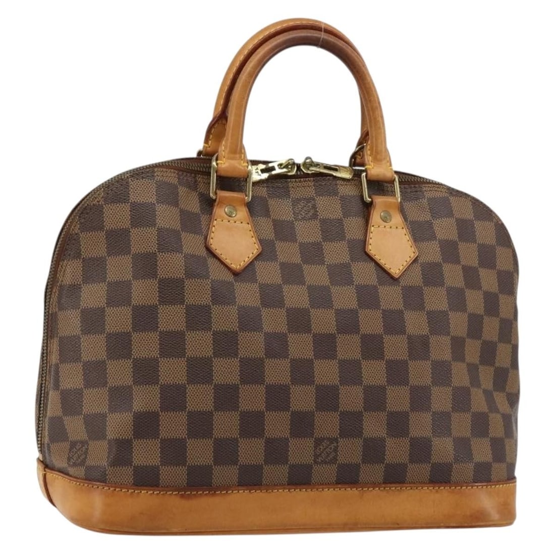 Louis Vuitton Alma N51131 Damier Ebene Canvas Handbag France: Louis Vuitton Alma N51131 Damier Ebene Canvas Handbag France Louis Vuitton Damier Ebene Alma hand bag in Damier Ebene Canvas, made in France. This women's bag is identified by product no. N51131 and s