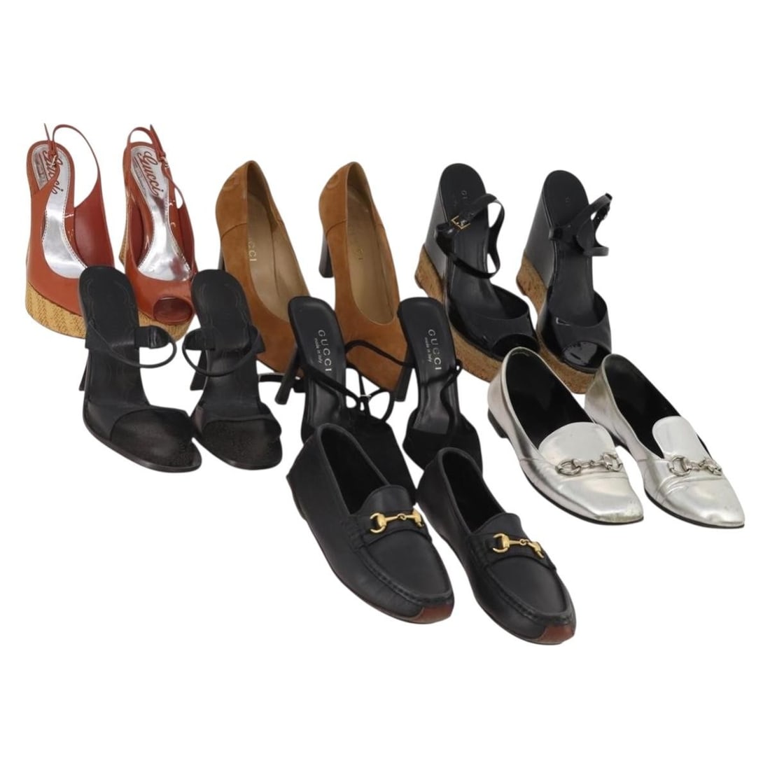 Gucci patent leather shoes special set black brown Italy (1 of 15)