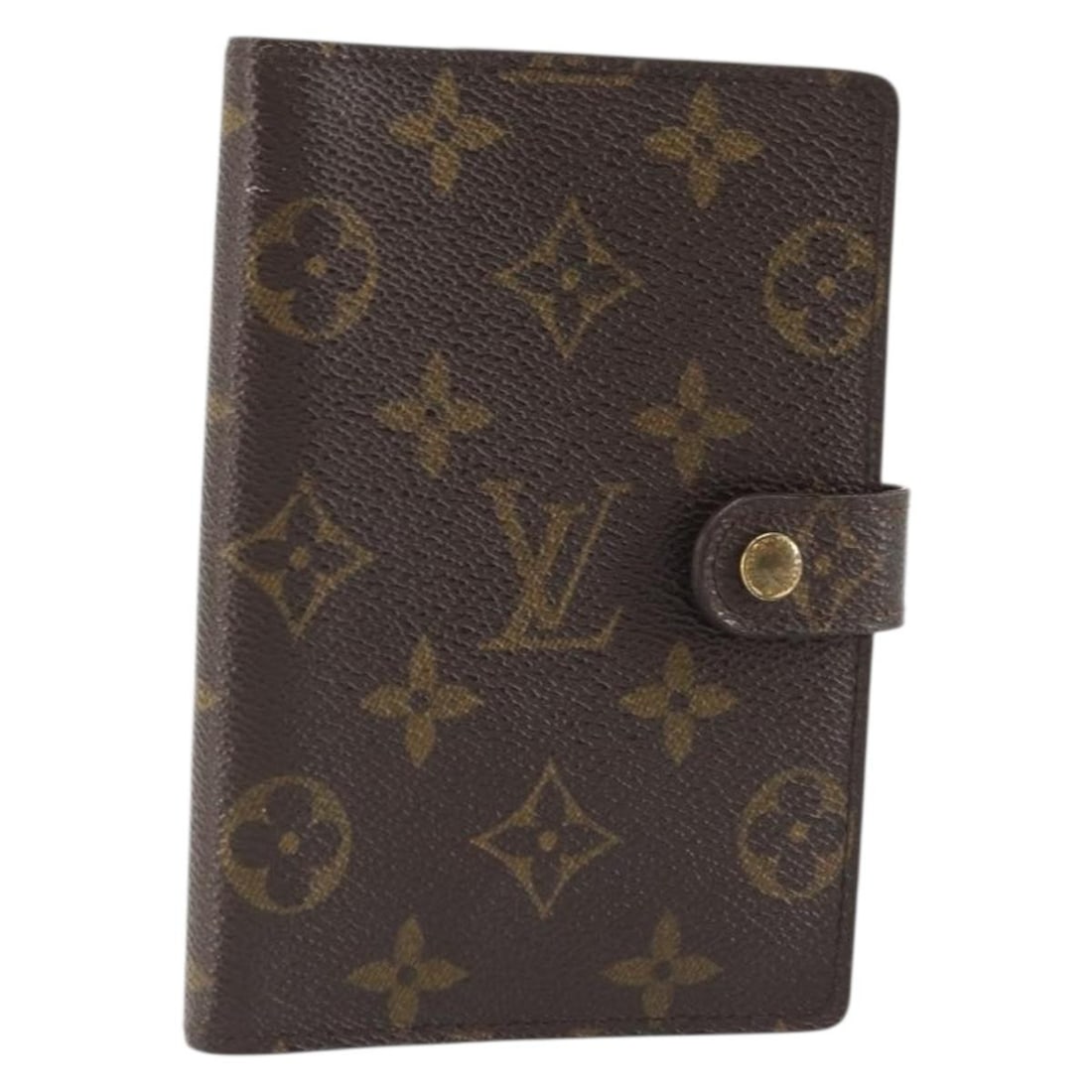 Louis Vuitton R20005 Monogram Canvas PM Agenda Planner Cover: Louis Vuitton R20005 Monogram Canvas PM Agenda Planner Cover Louis Vuitton Monogram Agenda PM day planner cover in Monogram Canvas, made in Spain. The item is in heavily used condition with visible ru