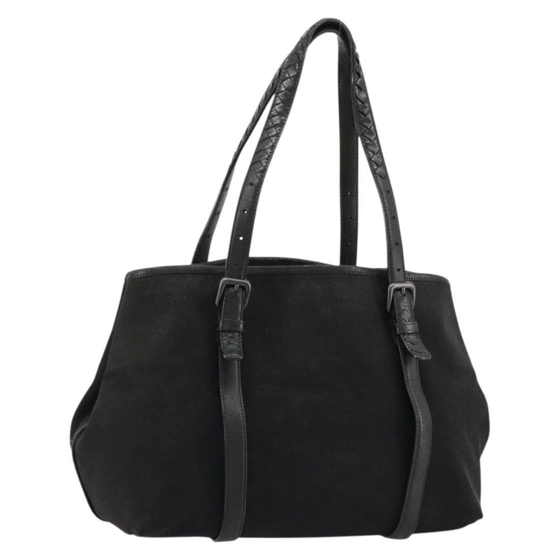 Bottega Veneta Black Canvas Tote 256763 Women Italy: Bottega Veneta Black Canvas Tote 256763 Women Italy This Bottega Veneta tote bag is crafted from black canvas and features a spacious design suitable for daily use. Made in Italy, it offers a handle d