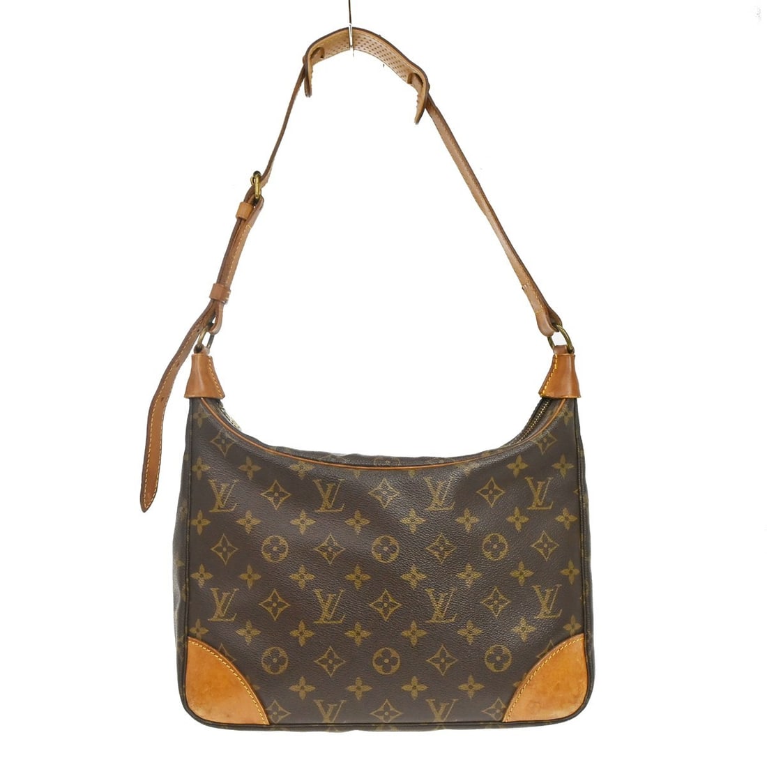 Louis Vuitton Boulogne 30 Monogram Canvas Shoulder Bag M51265: Louis Vuitton Boulogne 30 Monogram Canvas Shoulder Bag M51265 Louis Vuitton Monogram Boulogne 30 shoulder bag in brown Monogram canvas and leather, made in France. This vintage item shows noticeable w