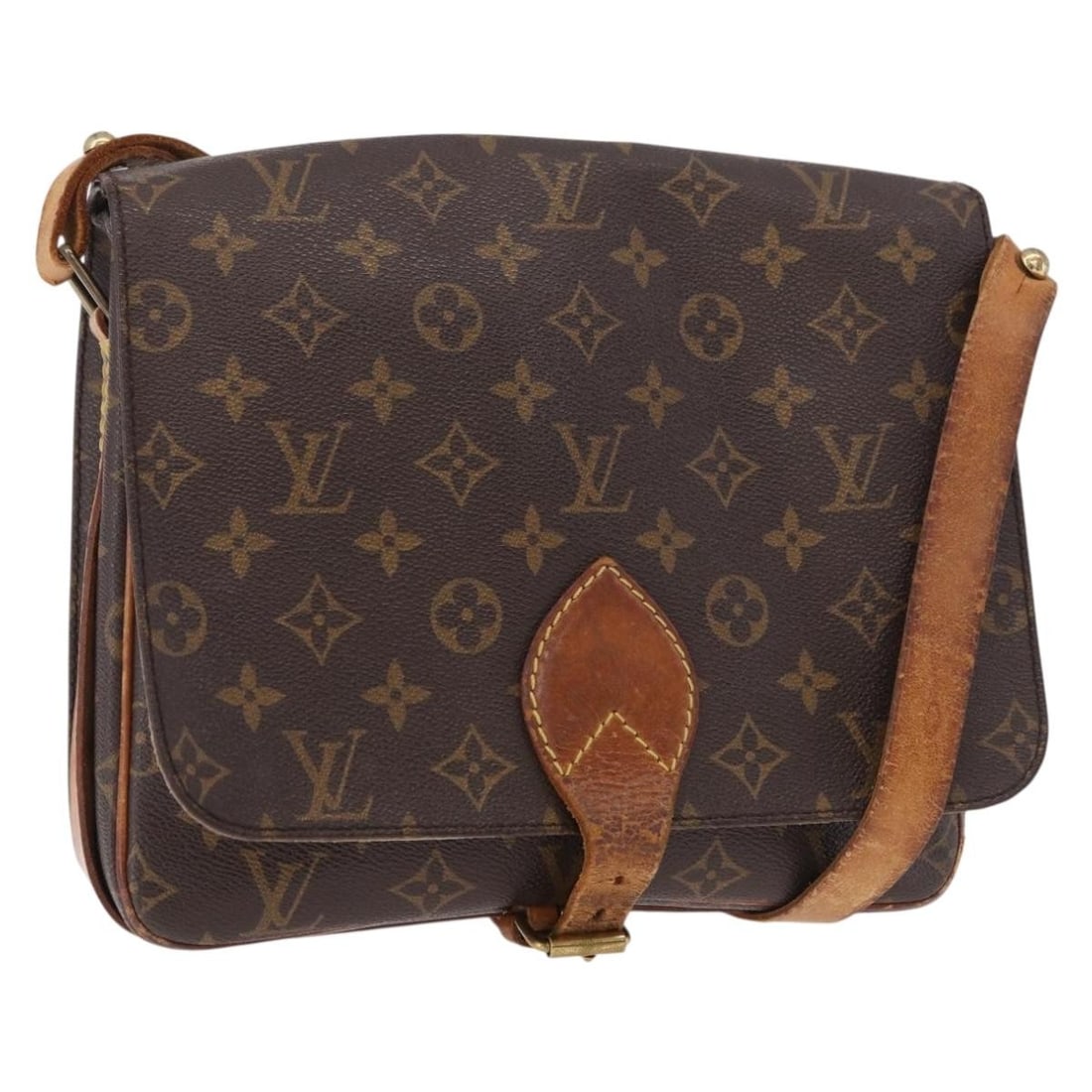 Louis Vuitton M51252 Cartouchiere GM Monogram Canvas Shoulder Bag: Louis Vuitton M51252 Cartouchiere GM Monogram Canvas Shoulder Bag Louis Vuitton Monogram Cartouchiere GM shoulder bag in Monogram Canvas, made in France. The bag measures approximately 27 cm W x 21 cm
