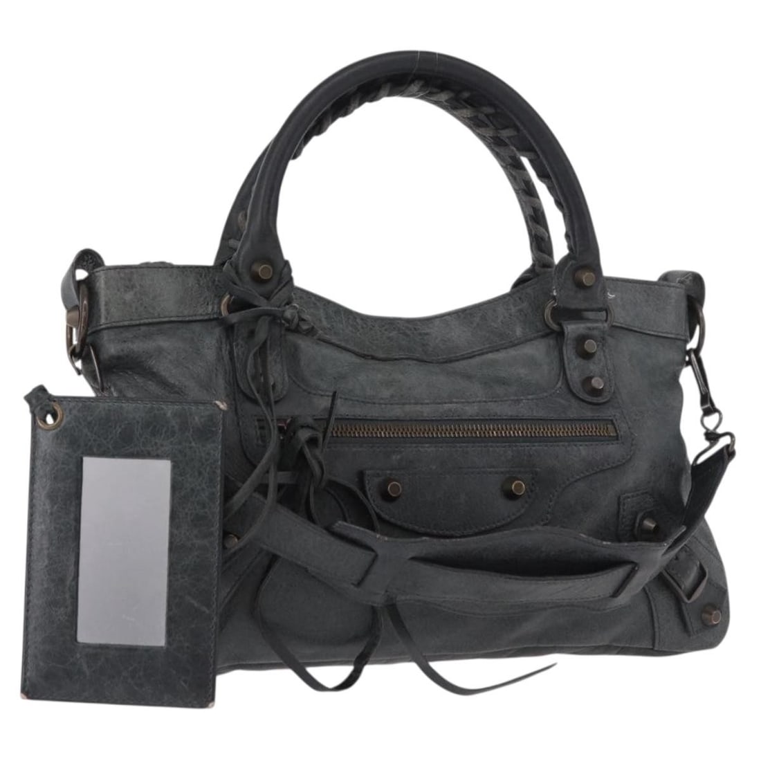 Balenciaga 103208 The First leather 2way handbag green (1 of 18)
