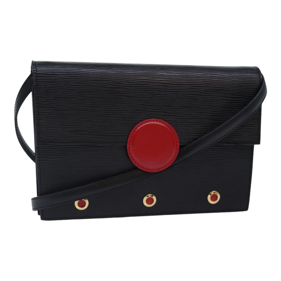 Louis Vuitton M52557 Epi Leather Shoulder Bag Black Red: Louis Vuitton M52557 Epi Leather Shoulder Bag Black Red Louis Vuitton Epi Hublot shoulder bag in black and red Epi leather, made in France. It comes with a shoulder strap and features the original pro
