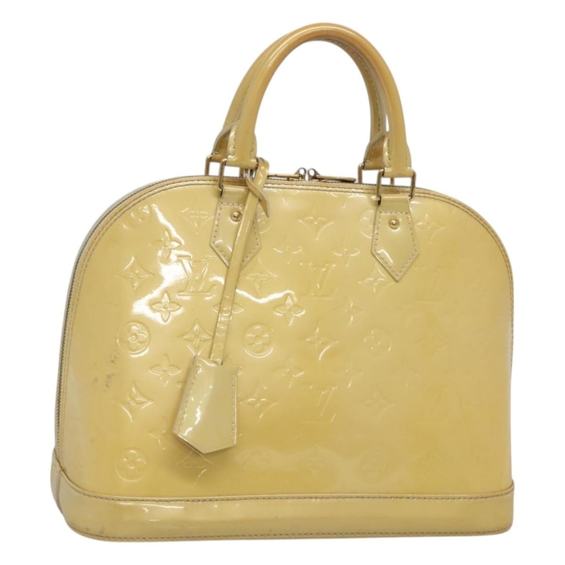 Louis Vuitton Alma PM Vernis Patent Leather Handbag Broncorail M91445: Louis Vuitton Alma PM Vernis Patent Leather Handbag Broncorail M91445 Louis Vuitton Alma PM handbag in Broncorail Monogram Vernis patent leather. This women's handbag is made in France and includes a 