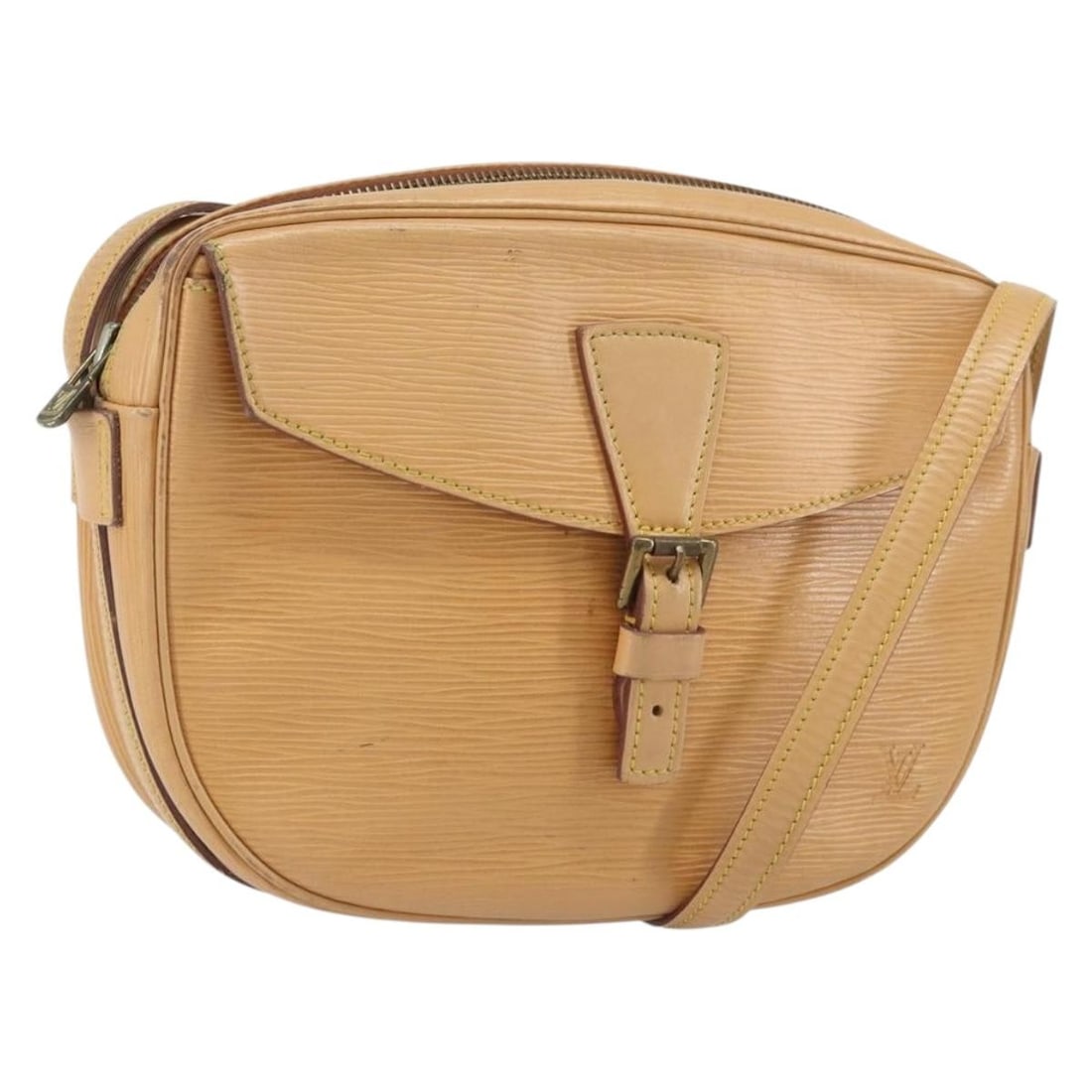 Beige Epi Leather Jeune Fille MM Shoulder Bag by Louis Vuitton M52156: Beige Epi Leather Jeune Fille MM Shoulder Bag by Louis Vuitton M52156 This Louis Vuitton Epi Jeune Fille MM shoulder bag in beige features durable Epi leather construction and a classic silhouette. Ma