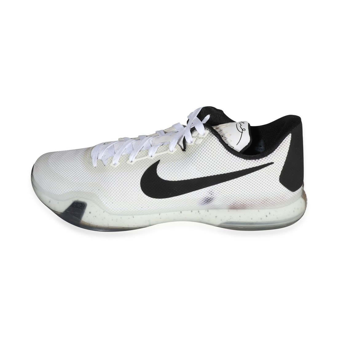 Nike Kobe 10 TB men's basketball sneakers size 14.5 white and black: Nike Kobe 10 TB men's basketball sneakers size 14.5 white and black The Nike Kobe 10 TB 'White Black' is a men's basketball sneaker featuring a fabric upper in a black and white color scheme. This pre