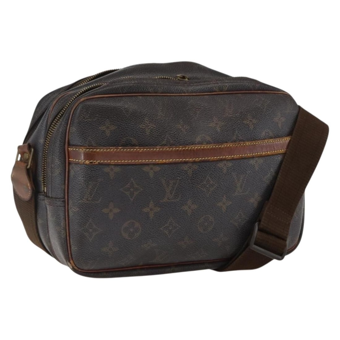Louis Vuitton Reporter PM Monogram Canvas Shoulder Bag M45254 France: Louis Vuitton Reporter PM Monogram Canvas Shoulder Bag M45254 France This Louis Vuitton Monogram Reporter PM is a women's shoulder bag crafted from signature monogram canvas. The bag features an adjus