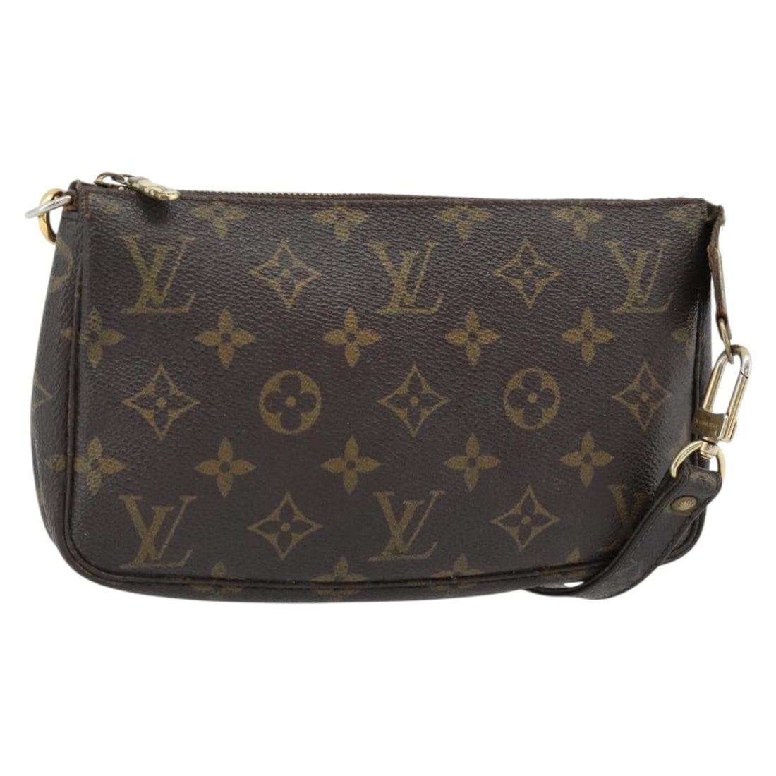 Louis Vuitton M51980 Monogram Canvas Accessory Pouch with Strap: Louis Vuitton M51980 Monogram Canvas Accessory Pouch with Strap Louis Vuitton accessory pouch in Monogram Canvas, style M51980, made in France. It features the classic Monogram exterior and includes a