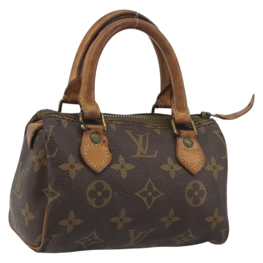 Louis Vuitton M41534 Mini Speedy Monogram Canvas Handbag: Louis Vuitton M41534 Mini Speedy Monogram Canvas Handbag Vintage Louis Vuitton Monogram Mini Speedy handbag in monogram canvas. This old model features a CLAIR zipper and is offered without the origin