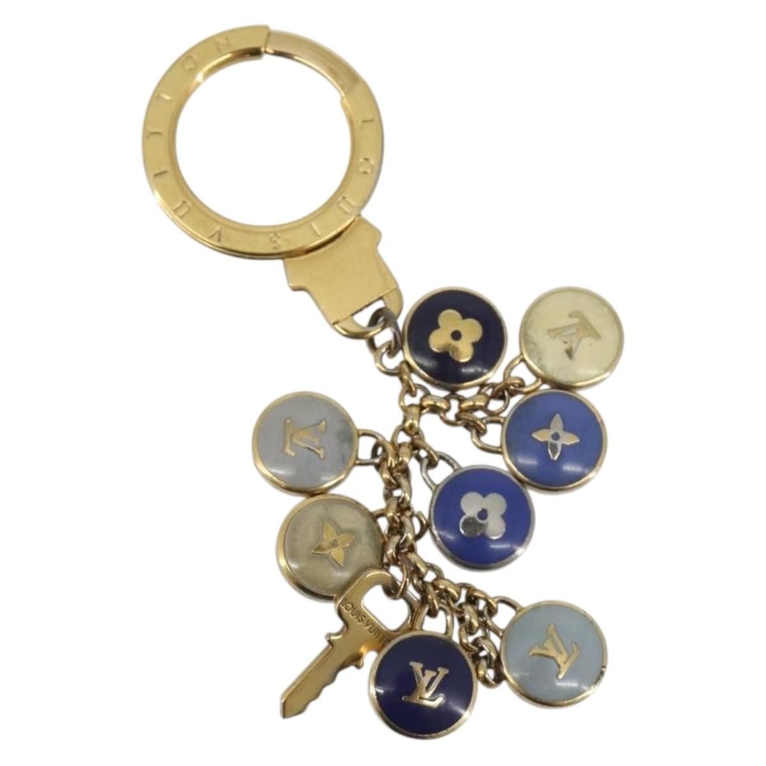 Louis Vuitton M65381 Porte Cles Pastille Metal Key Holder Gold: Louis Vuitton M65381 Porte Cles Pastille Metal Key Holder Gold Louis Vuitton Porte Cles Pastille key holder in gold metal, made in Italy. This women's accessory is identified as style M65381 and measu