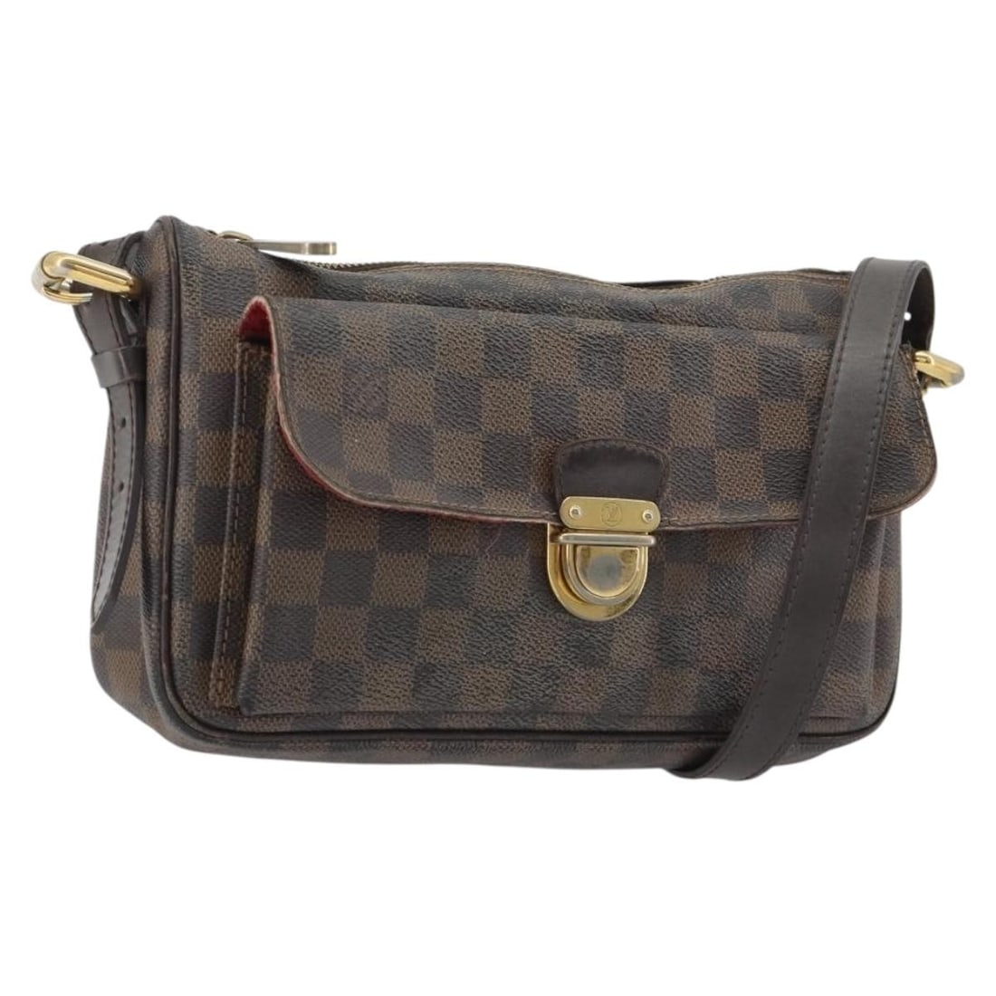 Louis Vuitton N60006 Ravello GM Damier Ebene Canvas Shoulder Bag: Louis Vuitton N60006 Ravello GM Damier Ebene Canvas Shoulder Bag Louis Vuitton Damier Ebene Ravello GM shoulder bag in Damier Ebene canvas, made in France. It features the Ravello GM style and comes w
