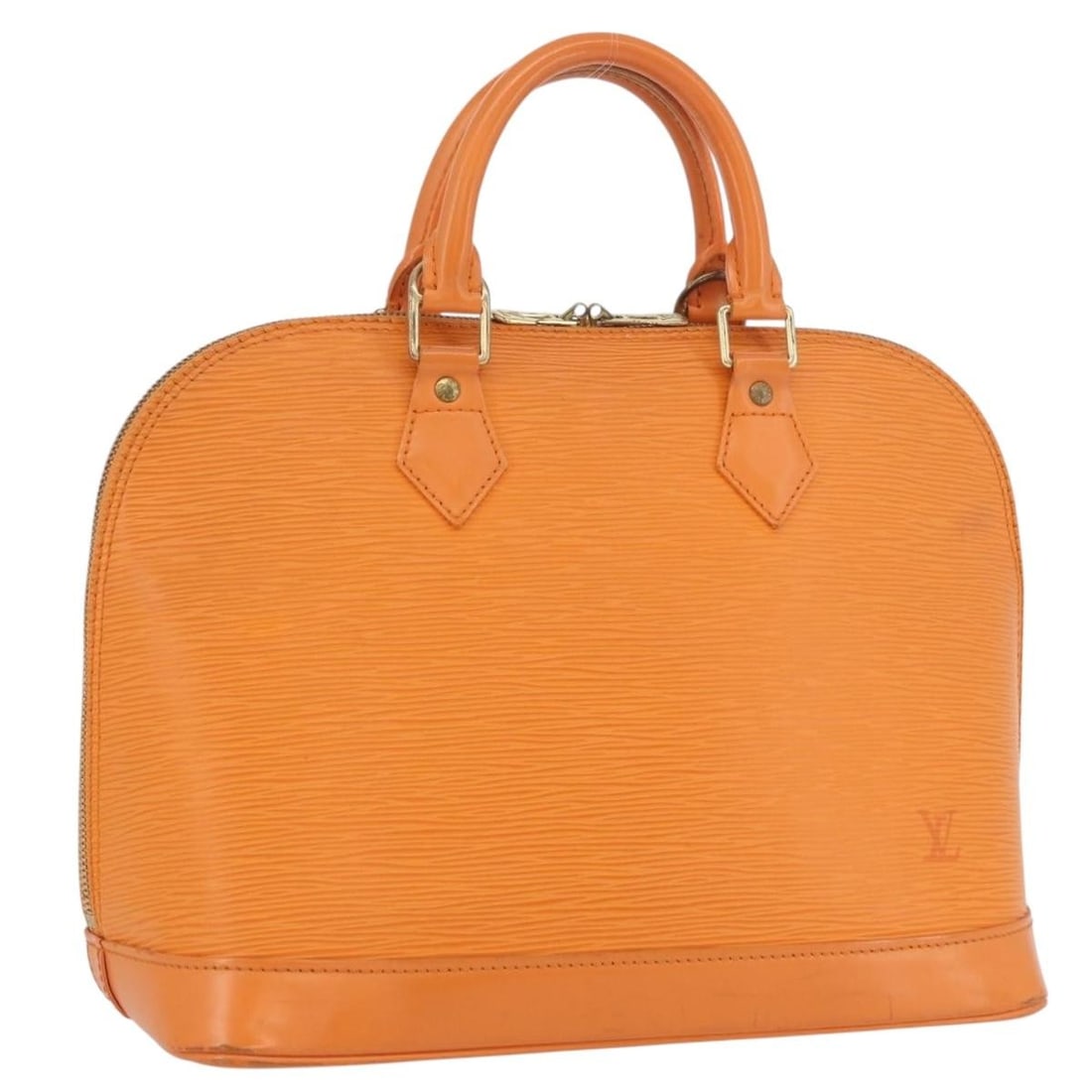 Epi Leather Alma Handbag in Orange Mandarin by Louis Vuitton M5214H: Epi Leather Alma Handbag in Orange Mandarin by Louis Vuitton M5214H This Louis Vuitton Epi Alma handbag is crafted from orange mandarin Epi leather and features a classic silhouette. Designed for wome