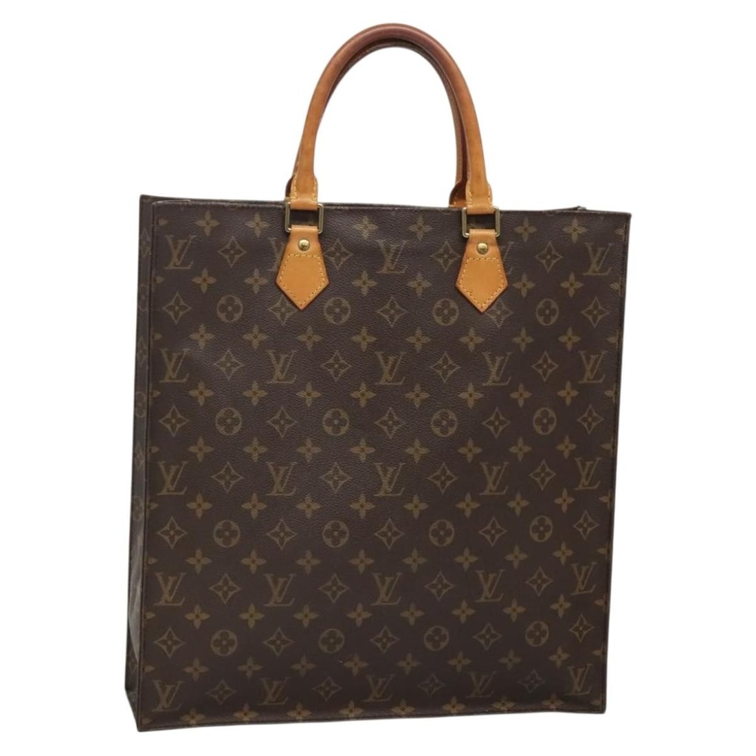 Louis Vuitton M51140 Sac Plat Monogram Canvas Hand Bag France: Louis Vuitton M51140 Sac Plat Monogram Canvas Hand Bag France Louis Vuitton Sac Plat hand bag in Monogram Canvas, made in France. This women's handbag features the Monogram exterior color and comes in