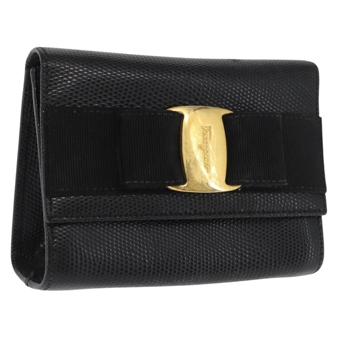 Ferragamo Vara Black and Gold Leather Shoulder Bag for Women: Ferragamo Vara Black and Gold Leather Shoulder Bag for Women This Salvatore Ferragamo Vara Ribbon shoulder bag features a gold and black leather exterior. Designed for women, the bag is made in Italy 