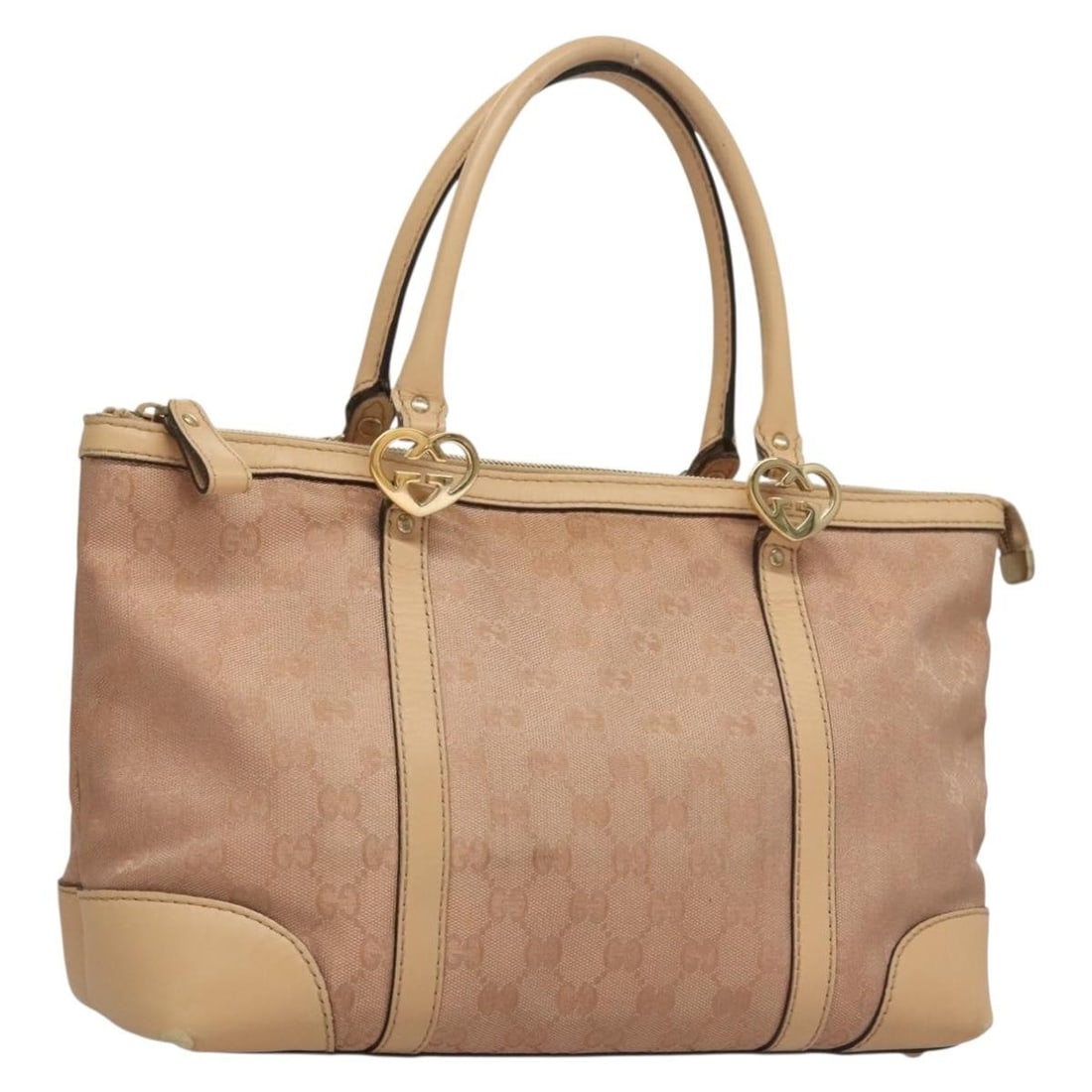 GUCCI GG Canvas Pink Gold Tote Bag 257069 Made in Italy: GUCCI GG Canvas Pink Gold Tote Bag 257069 Made in Italy This authentic GUCCI GG Canvas Lovely Tote Bag in a stylish pink and gold color combination is a statement accessory for any fashion enthusiast.